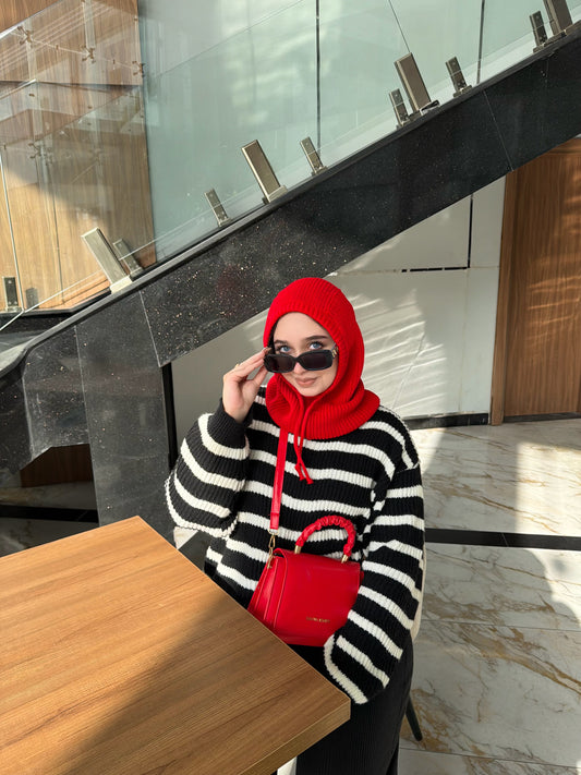Knit Red Balaclava