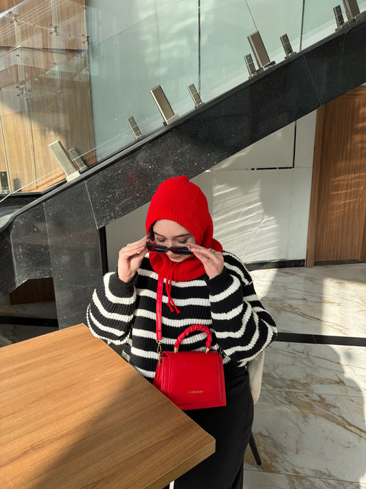 Knit Red Balaclava